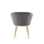 Porthos Home Lakia Dining Chairs, Velvet Upholstery, Gold Metal Legs