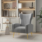 Upholstered Wingback Accent Chair - 26.4W x 37.8H x 32.6D