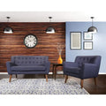 Carson Carrington Balestrand Mid-century Tufted Back Fabric Loveseat - N/A