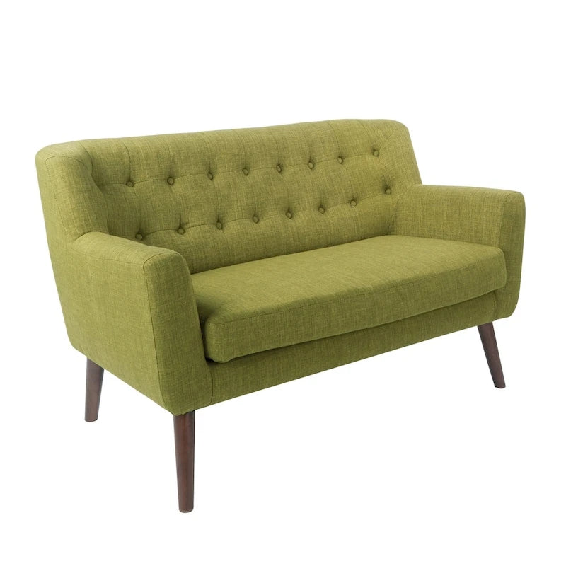 Carson Carrington Balestrand Mid-century Tufted Back Fabric Loveseat - N/A