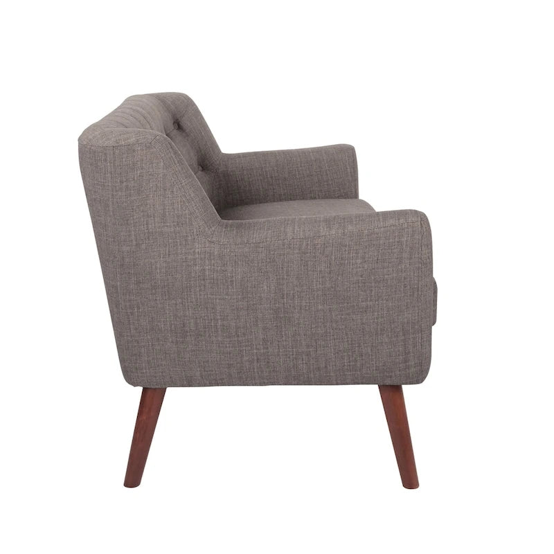 Carson Carrington Balestrand Mid-century Tufted Back Fabric Loveseat - N/A