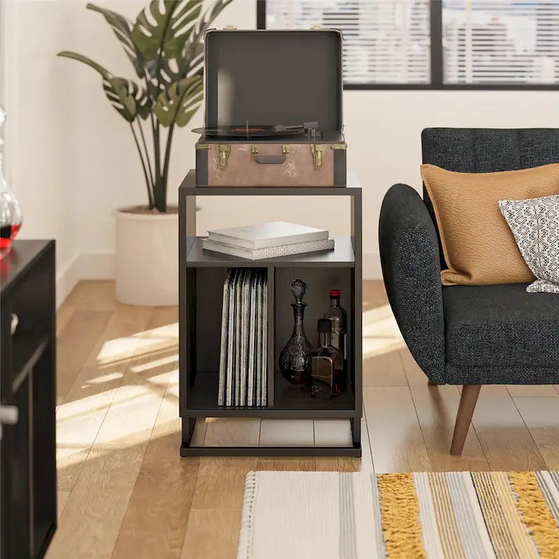The Novogratz Regal Turntable Stand / End Table