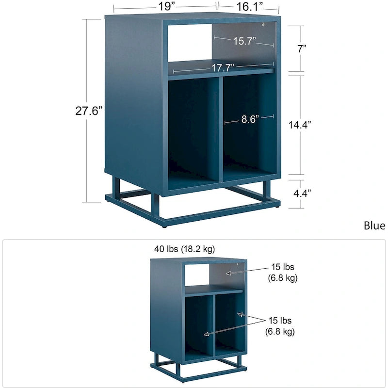The Novogratz Regal Turntable Stand / End Table