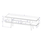 Manhattan Comfort Nynashamn Mid Century Modern Media Cabinet Console
