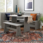 Wendell Solid Wood Corner Breakfast Nook Dining Set