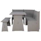 Wendell Solid Wood Corner Breakfast Nook Dining Set