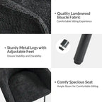 Amos Modern Boucle Dining Chair with Adjustment Feet by HULALA HOME