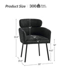 Amos Modern Boucle Dining Chair with Adjustment Feet by HULALA HOME