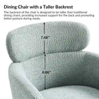 Amos Modern Boucle Dining Chair with Adjustment Feet by HULALA HOME