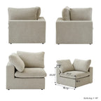 Widen Down Filled 5-Piece Sectional and Ottoman