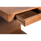 Aurelle Home Carson Wood C Shaped Accent Table