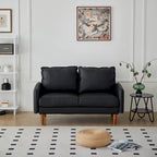 Faux leather 58 Square Arm Loveseat