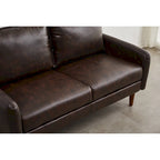 Faux leather 58 Square Arm Loveseat