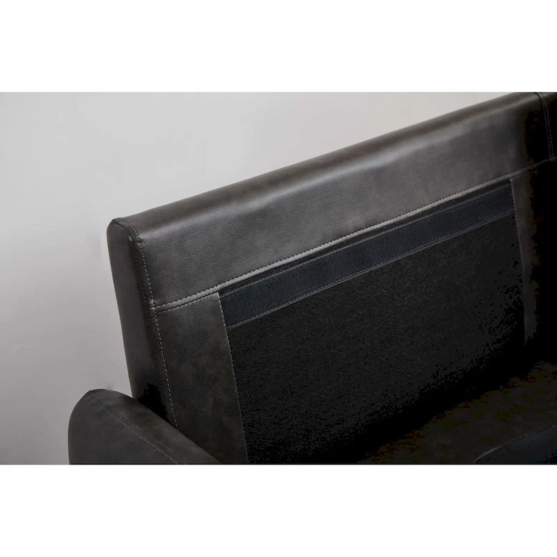 Faux leather 58 Square Arm Loveseat