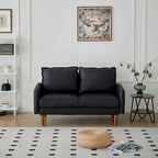 Faux leather 58 Square Arm Loveseat
