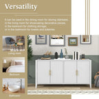 Accent Storage Cabinet Sideboard Wooden Cabinet with Metal Handles for Hallway, Entryway, Living Room, Bedroom