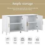 Accent Storage Cabinet Sideboard Wooden Cabinet with Metal Handles for Hallway, Entryway, Living Room, Bedroom