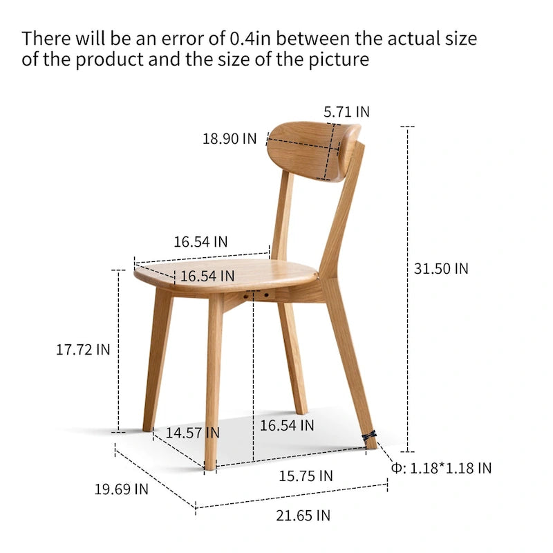 Wooden Dining chair 100% dust-free FAS grade oak chair