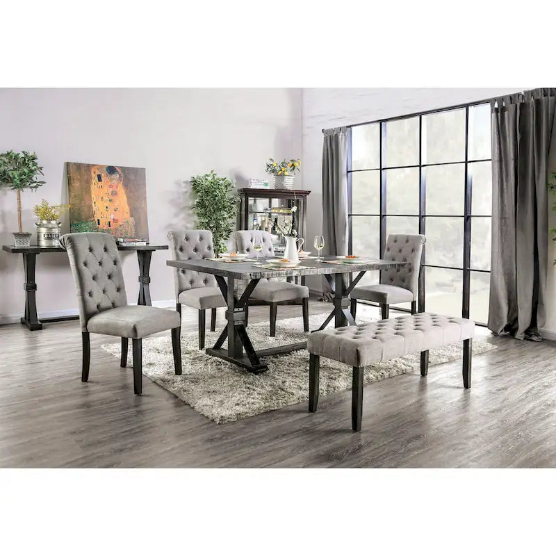 Copper Grove Chalwa Rustic Tufted 48-inch Dining Bench