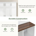 Hall Tree Storage Cabinet with 4/6 Hidden Hooks, Bench, and Open Compartments