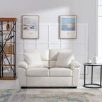 Morden Fort Upholstered Loveseats for Living Room,Two-Seater Sofa Faux Leather