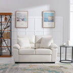 Morden Fort Upholstered Loveseats for Living Room,Two-Seater Sofa Faux Leather