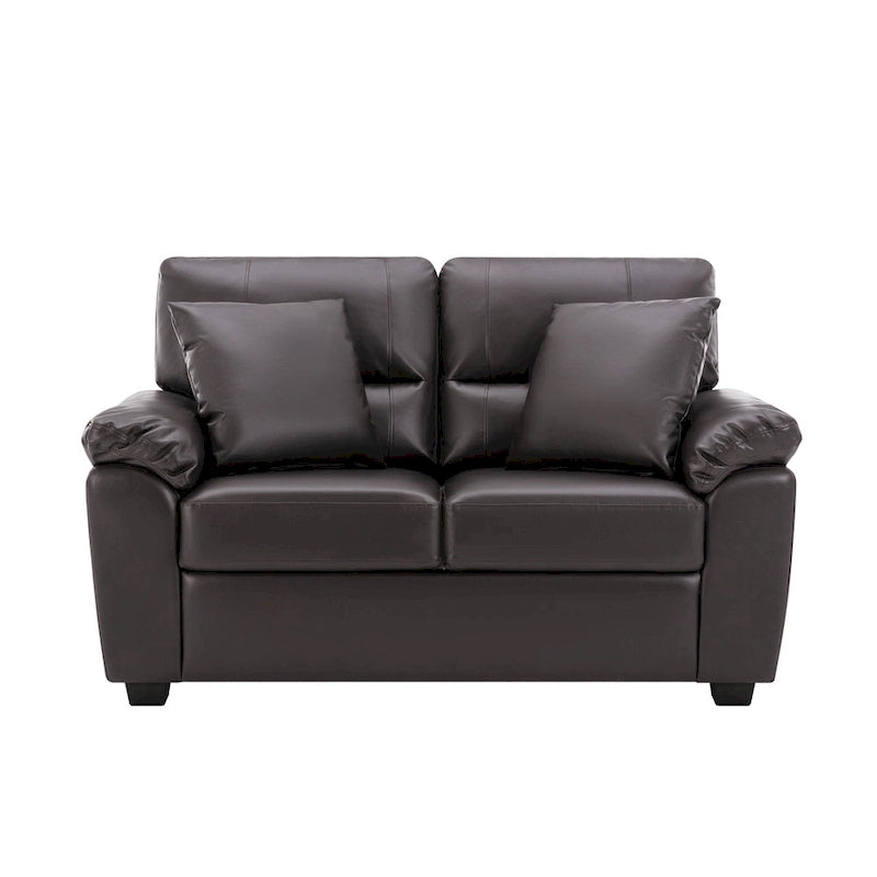 Morden Fort Upholstered Loveseats for Living Room,Two-Seater Sofa Faux Leather