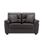 Morden Fort Upholstered Loveseats for Living Room,Two-Seater Sofa Faux Leather