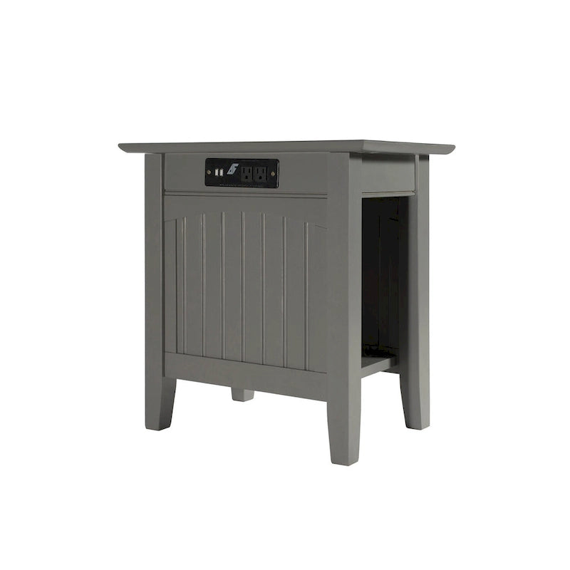 Nantucket Chair Side Table with Built-in Charger