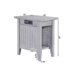 Nantucket Chair Side Table with Built-in Charger