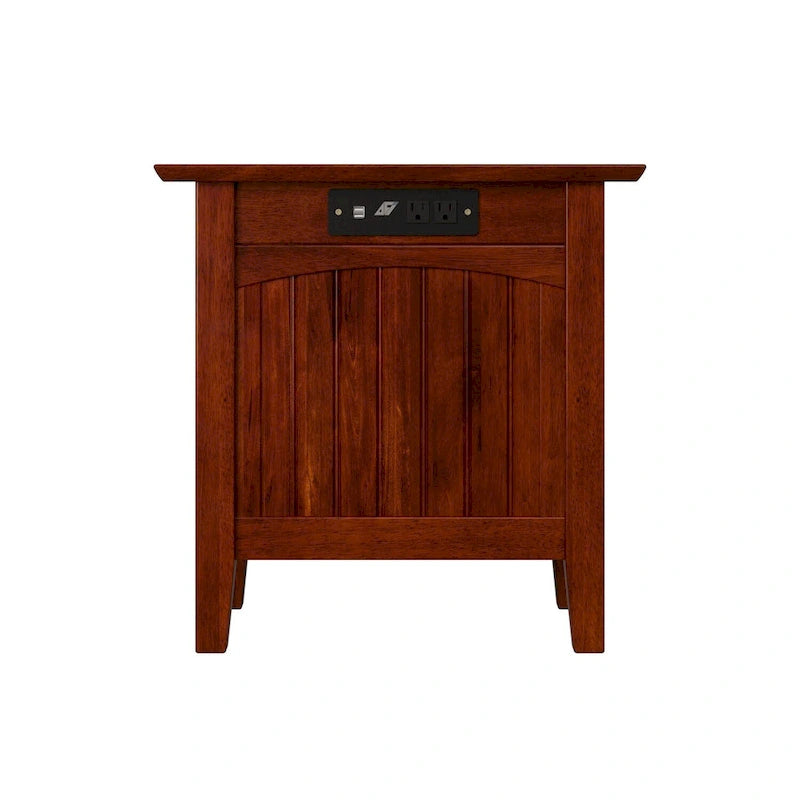 Nantucket Chair Side Table with Built-in Charger