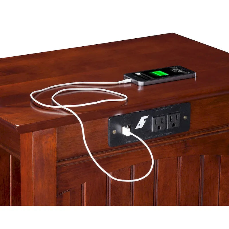 Nantucket Chair Side Table with Built-in Charger