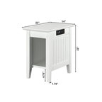 Nantucket Chair Side Table with Built-in Charger