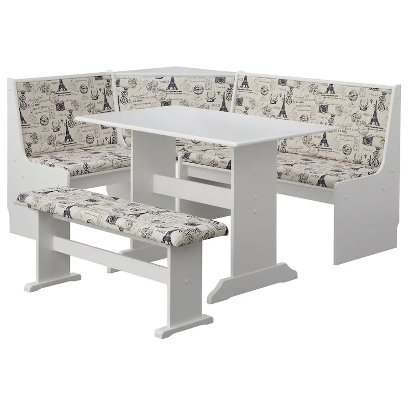 Simple Living 3-piece Lacey Upholstered Nook Set
