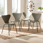 Jaden Modern and Contemporary 4-Piece Plastic/Metal Dining Chair Set