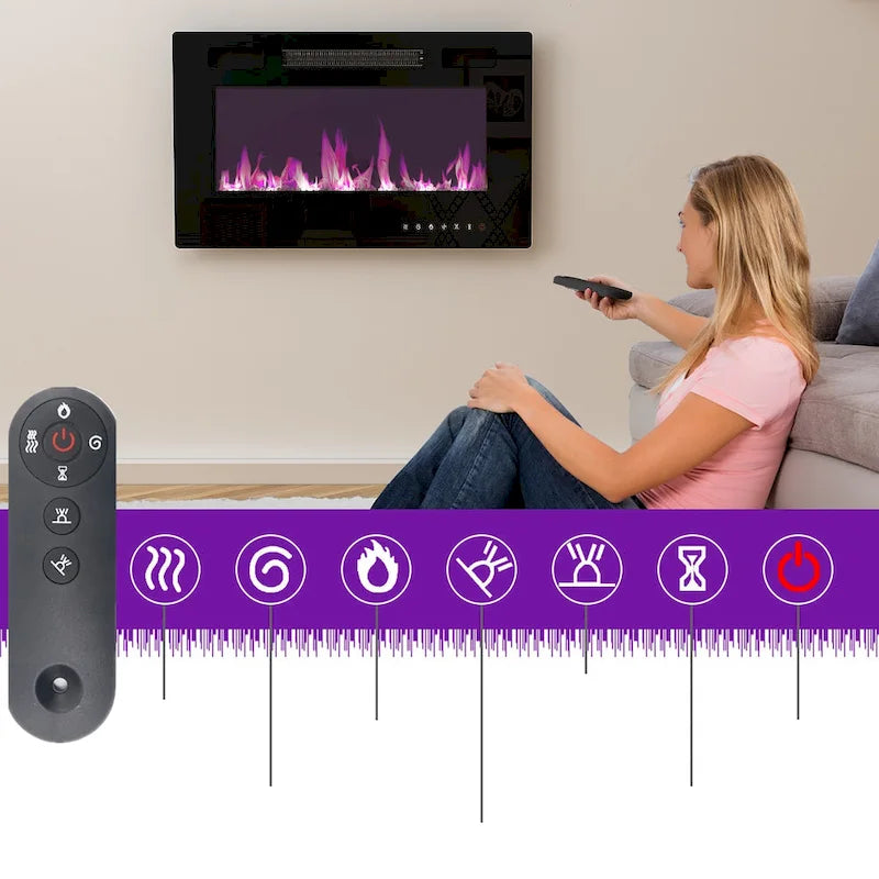 Fireplace TV Stand Electric Fireplace TV Console w/Remote Control