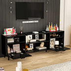 Ambient Electric Fireplace and Durable TV Stand Energy Efficient