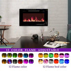 Ambient Electric Fireplace and Durable TV Stand Energy Efficient