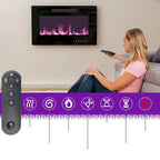 Ambient Electric Fireplace and Durable TV Stand Energy Efficient