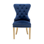 Porthos Home Caily Tufted Velvet Dining Chairs with Gold Chrome Legs, Set of 2