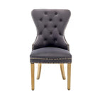 Porthos Home Caily Tufted Velvet Dining Chairs with Gold Chrome Legs, Set of 2