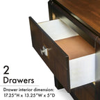 Jupa Transitional Walnut Wood 2-Piece Panel Bedroom Set by Furniture of America