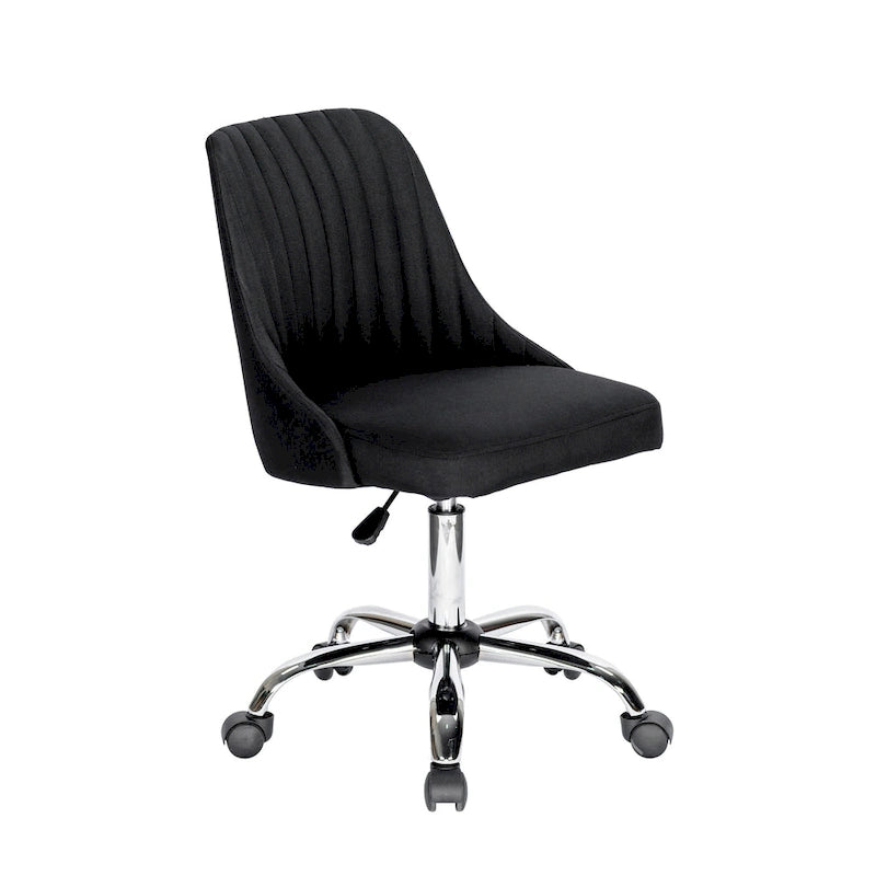 Porthos Home Jarvis Fabric Upholstered Office Chair with Chrome Base