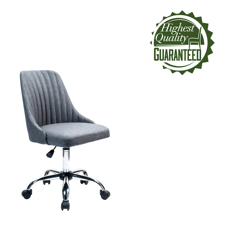Porthos Home Jarvis Fabric Upholstered Office Chair with Chrome Base