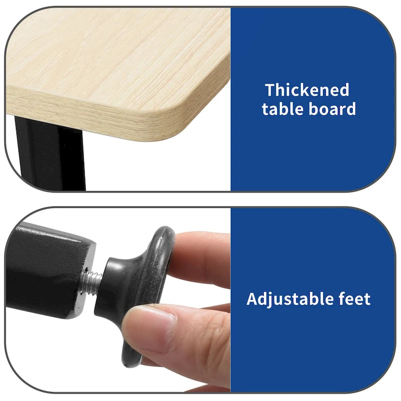 Moasis 6FT/8FT Conference Table Boat Shaped Meeting Table with Rectangle Grommet