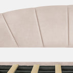 Upholstered daybed Twin Size with Two Drawers and Wood Slat Suppot