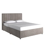 Arlert Grey Linen 4-drawer Storage Platform Bed by iNSPIRE Q Modern
