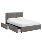 Arlert Grey Linen 4-drawer Storage Platform Bed by iNSPIRE Q Modern