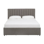 Arlert Grey Linen 4-drawer Storage Platform Bed by iNSPIRE Q Modern