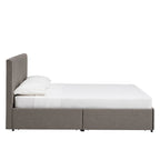 Arlert Grey Linen 4-drawer Storage Platform Bed by iNSPIRE Q Modern